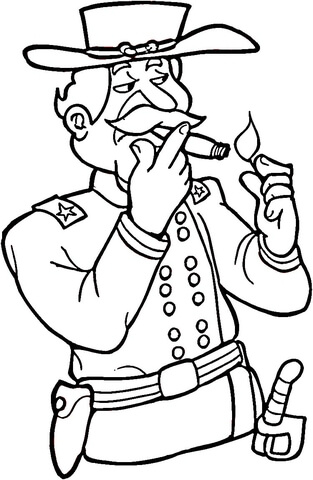 Civil War Soldier  Coloring Page